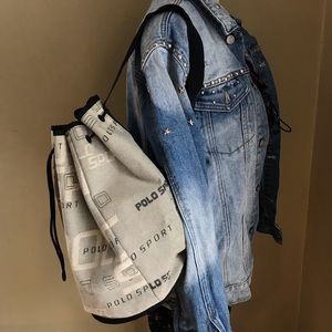 VINTAGE polo sport shoulder bucket bag